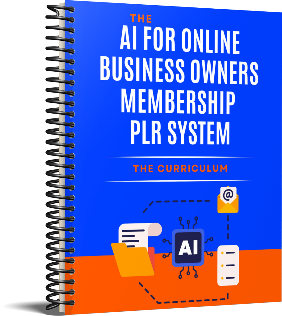 AI For Online Business Owners Membership PLR System - Curriculum Cover