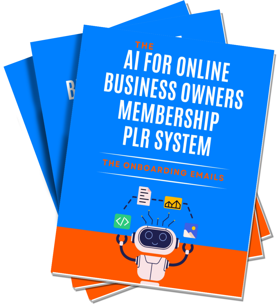 AI For Online Business Owners Membership PLR System - Onboarding Emails Cover