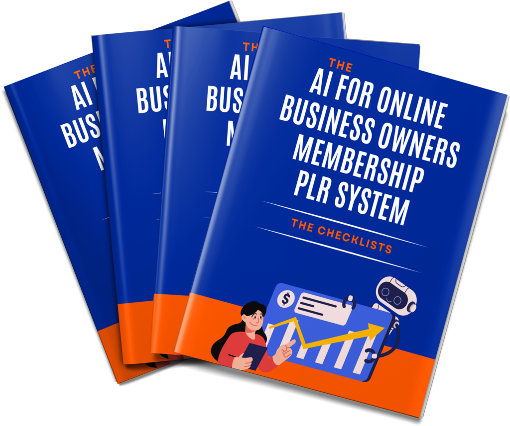 AI For Online Business Owners Membership PLR System - The Checklists Cover