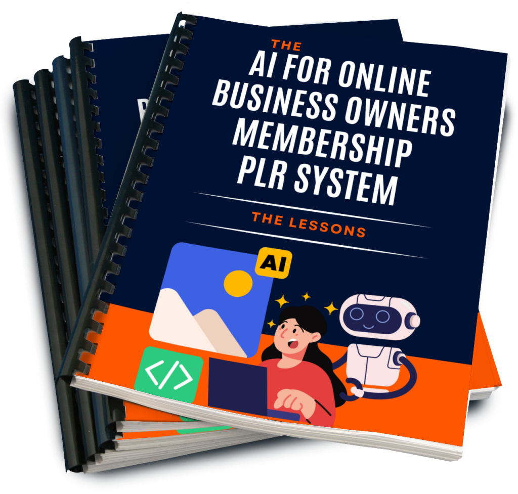 AI For Online Business Owners Membership PLR System - The Lessons Cover